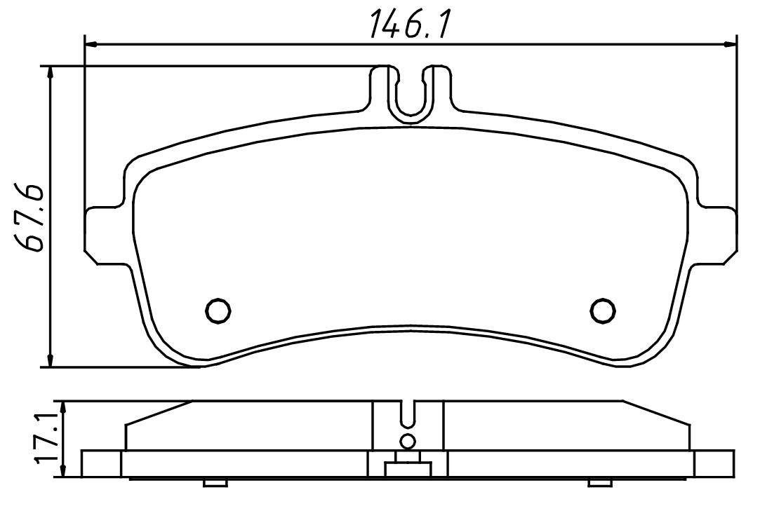 Negligible dust brake pad D1907 for MERCEDES BENZ C63 AMG S 2016- S63 AMG 2014-