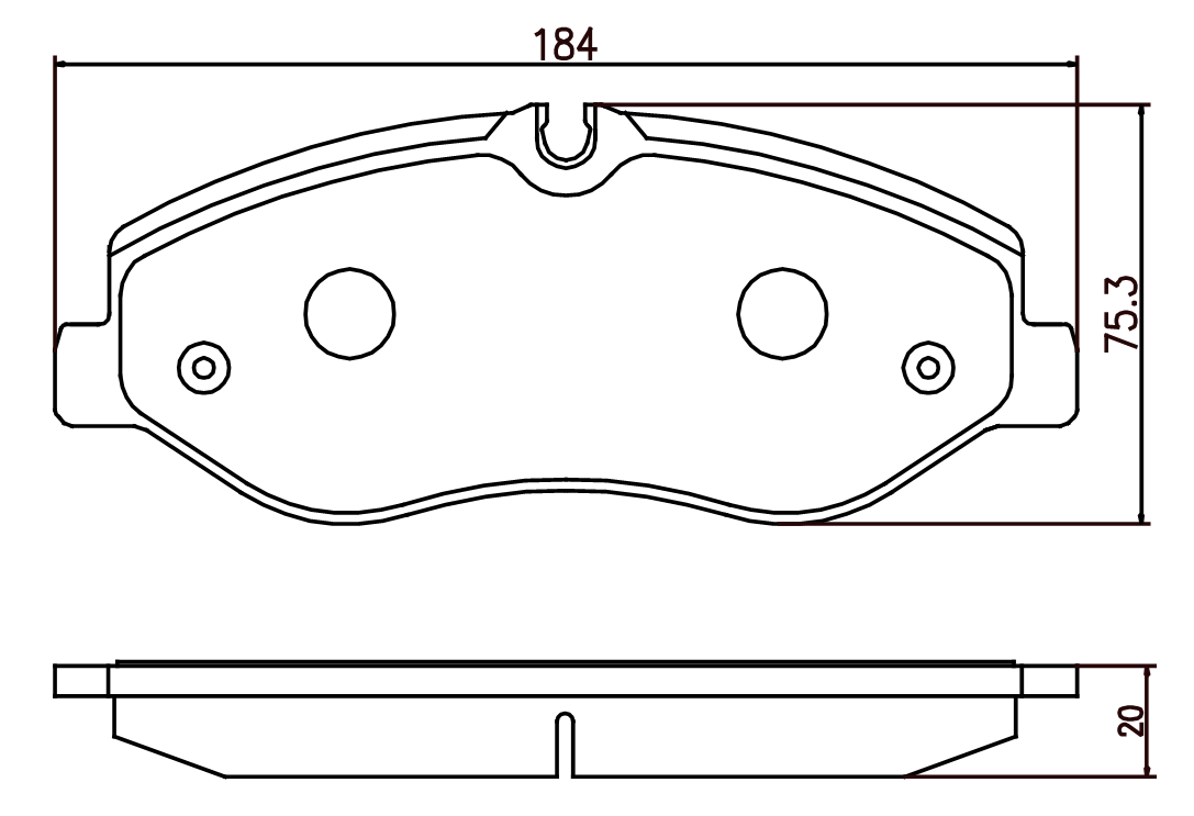 brake pad D1993 for MERCEDES BENZ VITO Tourer 2014- VITO Mixto 2014- VITO Box 20
