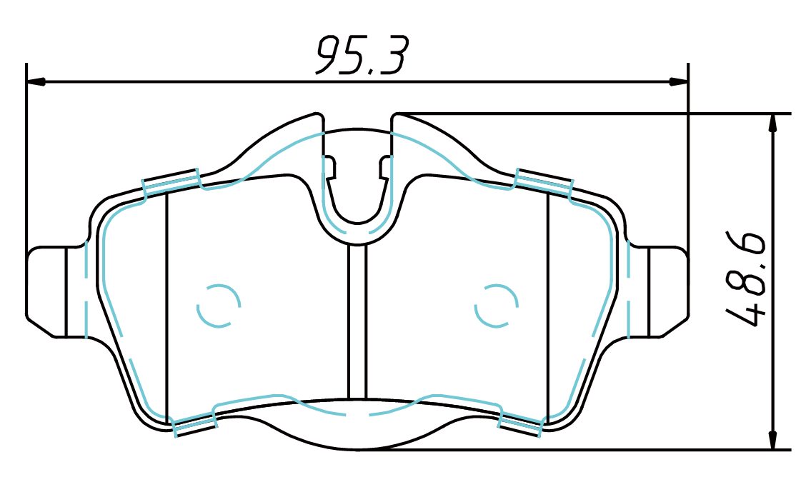 brake pad D1309 for MINI Cooper 2007-2014 JC Works Brakes 2009-2014 S 2009-2014