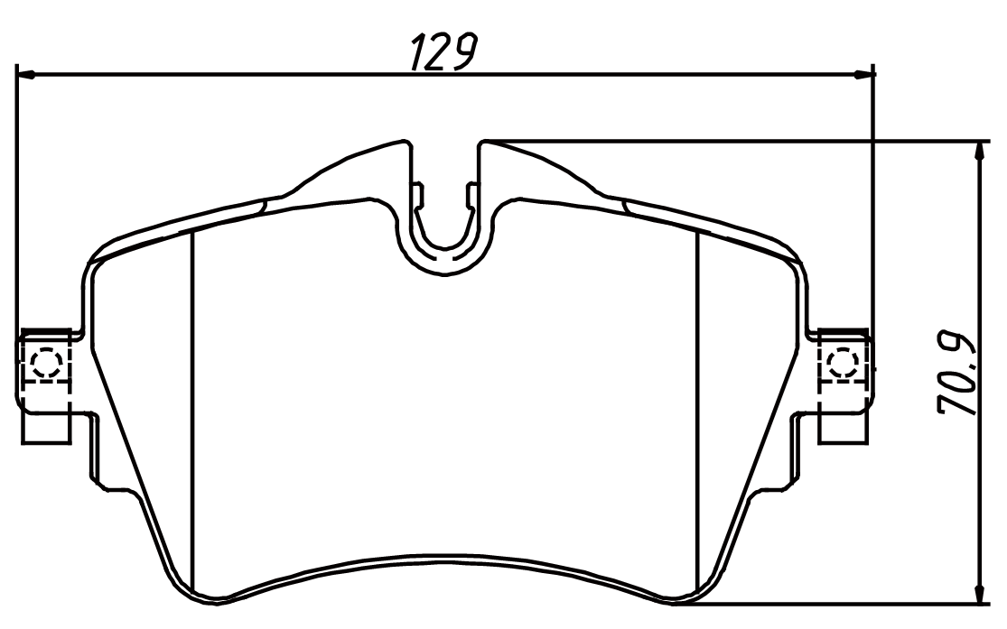 Smooth braking feel brake pad D1801 for MINI Cooper S 2015-