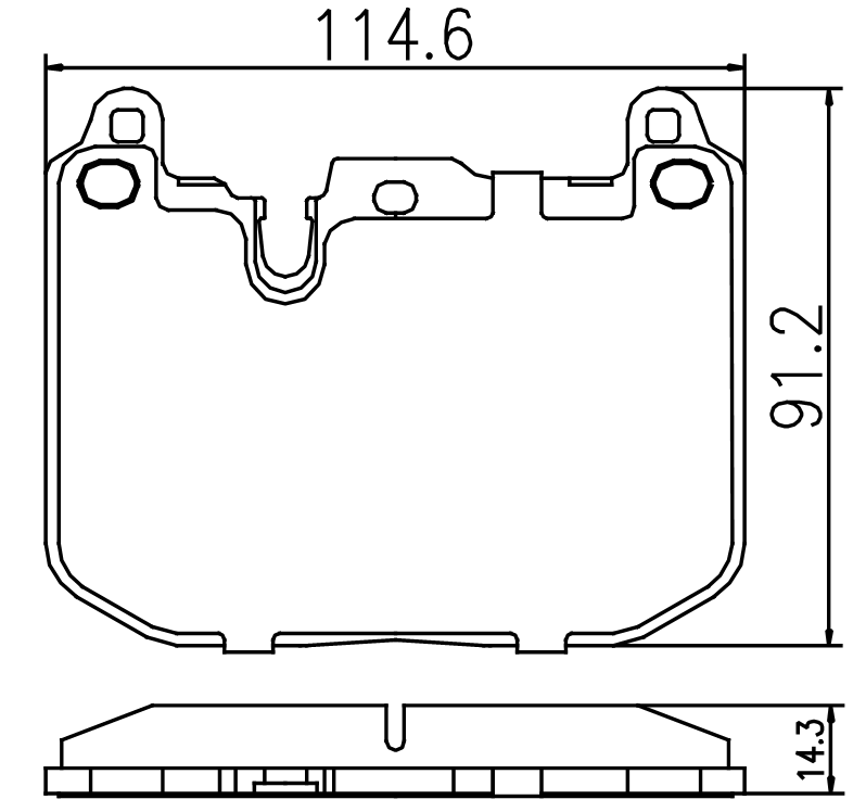 High OE compatibility brake pad D1875 for MINI Cooper S 2015- JCW 2016-