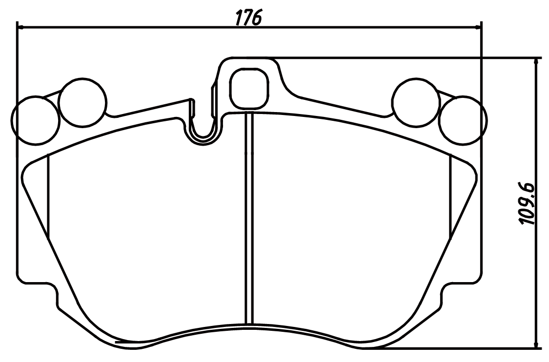 Best brake pads in afterMarket D1130 for PORSCHE Cayenne Turbo 2005-2010