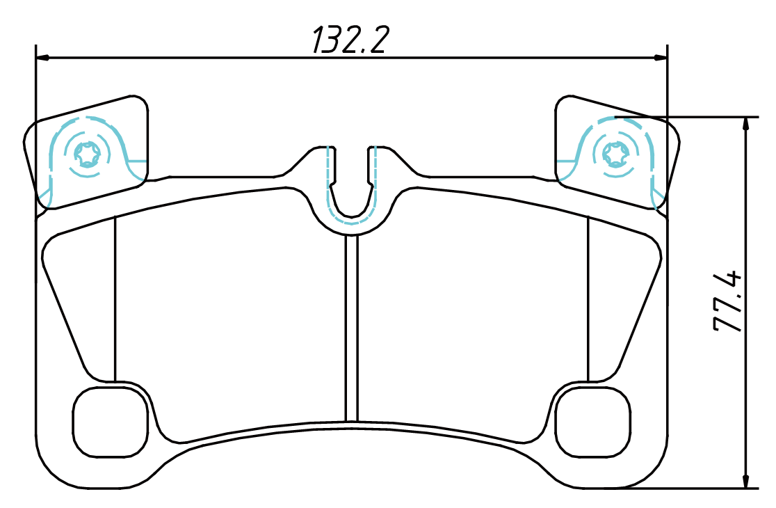 High OE compatibility brake pad D1350 for PORSCHE Cayenne Turbo 2008-2010