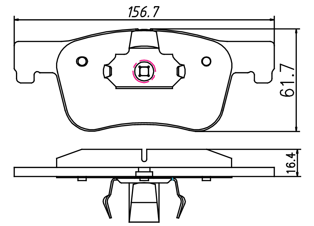 Smooth braking feel brake pad D1922 for BMW 1 2010 3 Gran Turismo 2012- 3 Tourin