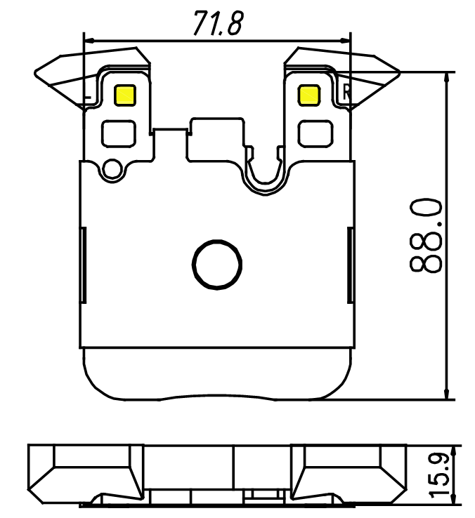 brake pad D1656 for BMW 228i 328i 428i 435i ActiveHybrid 2013-2015 M235i 2014