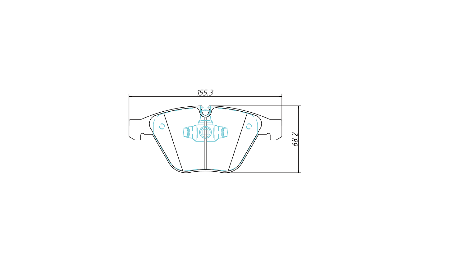  brake pad D1597 for BMW 528i Performance Brakes 2014-2015 535d xDrive 2014