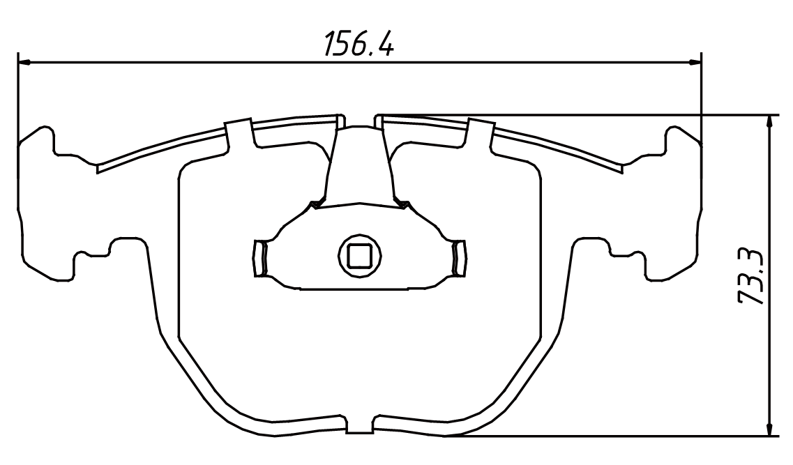 brake pad D681 for BMW 530i 2001-2003 540i 1997-2003 740i 1995-2001 740iL M5