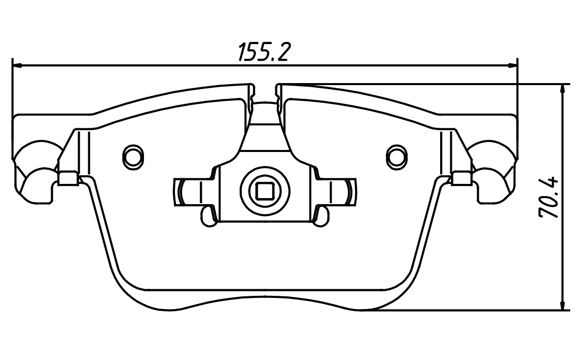 brake pad D1974 for CITROEN C4 Grand Picasso II 2013- 308 II 2013-