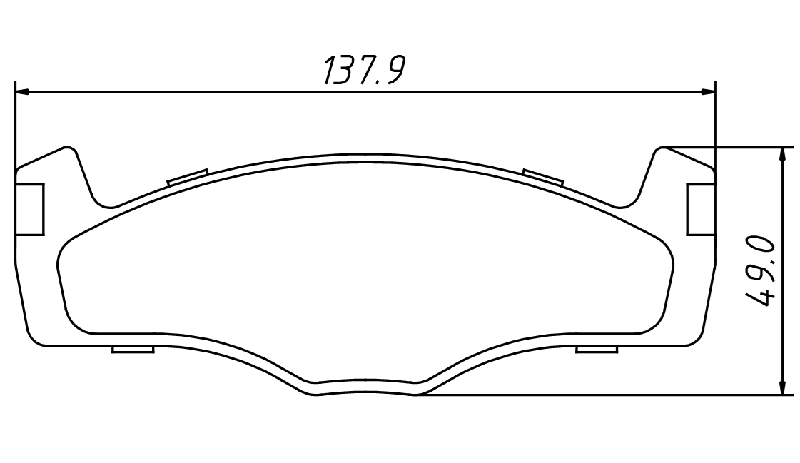 brake pad D280 for Cabriolet 1985-1990 Golf GTI 1985-1992 Jetta Carat 1990