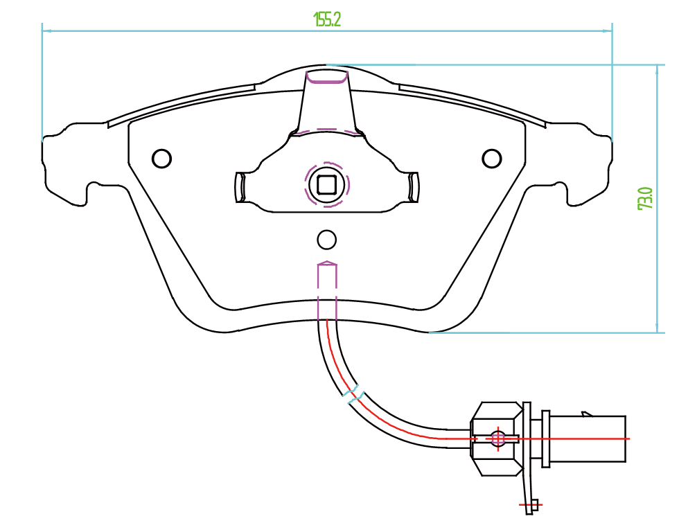 brake pad D915 for AUDI A SERIES S4 2004-2009 S6 2004 VW CC Passat 2008