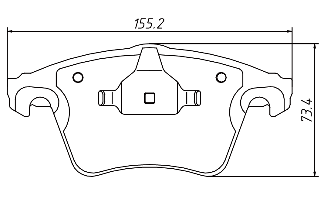 brake pad D1174 for VW EuroVan Diesel 2006 Transporter 16