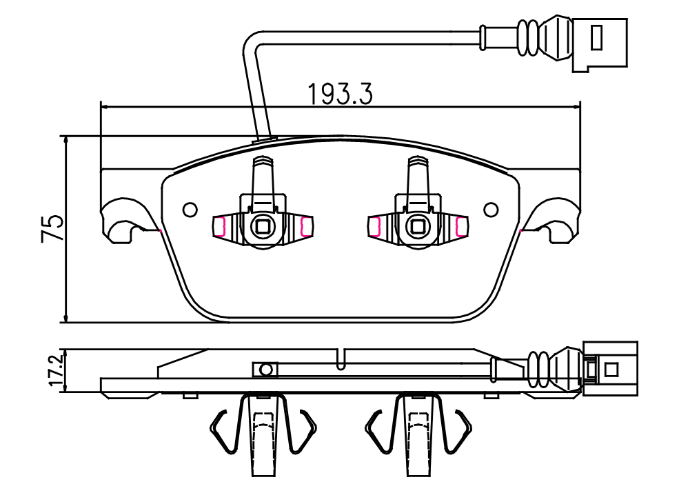 brake pad D2033 for VW TRANSPORTER SERIES MULTIVAN VI 2015- MULTIVAN V 2003-2015