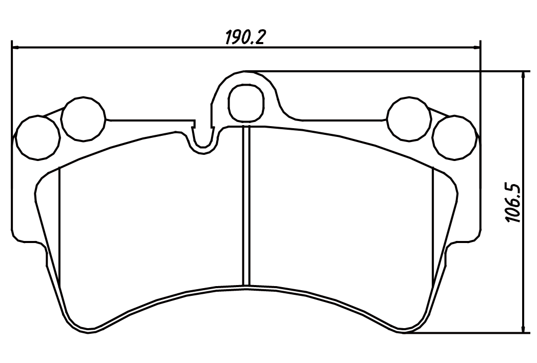 brake pad D1014 for AUDI Q5 2007-2014 PORSCHE GTS 2008-2009 PORSCHE Turbo 2003-2