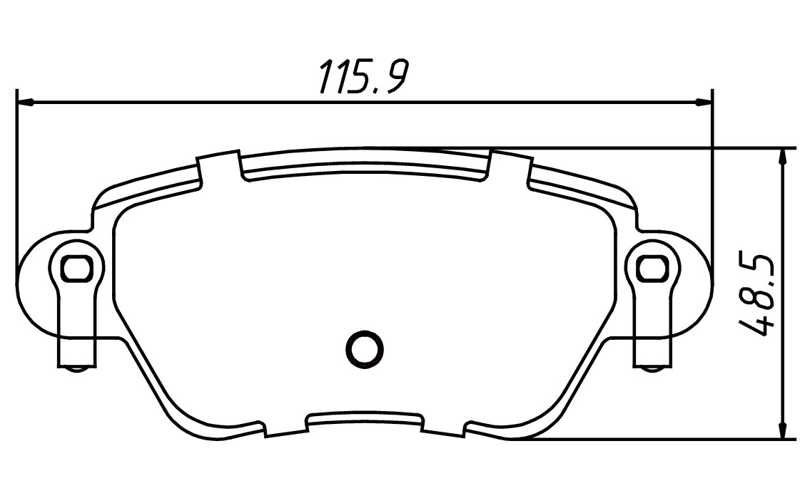 brake pad D1704 for LUXGEN M7 MPV 2012- U7 Closed Off-Road Vehicle 2011- DONGFEN