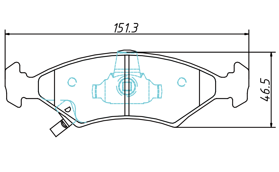 High OE compatibility brake pad D766 for KIA Sephia 1996