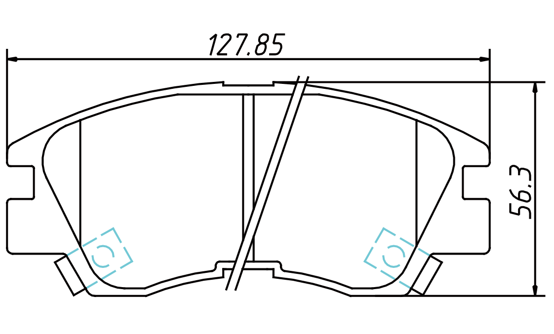 brake pad D349 for DODGE TRUCK 1987-1993 MITSUBISHI Mighty Max 1987-1996