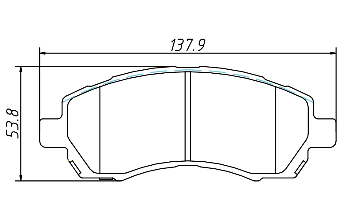 brake pad D722 for SUBARU Impreza 1997-2001 Legacy 14