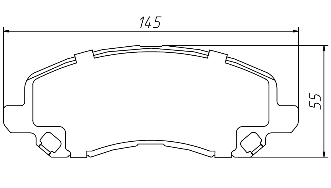 brake pad D1285 for CHRYSLER 200 Sebring DODGE Avenger Caliber JEEP Compass