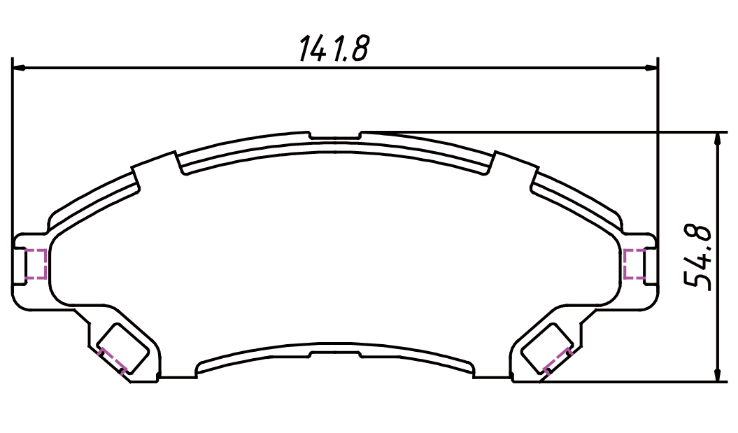 High OE compatibility brake pad GDB7936 for SUZUKI SX4 2013- VITARA 2015-