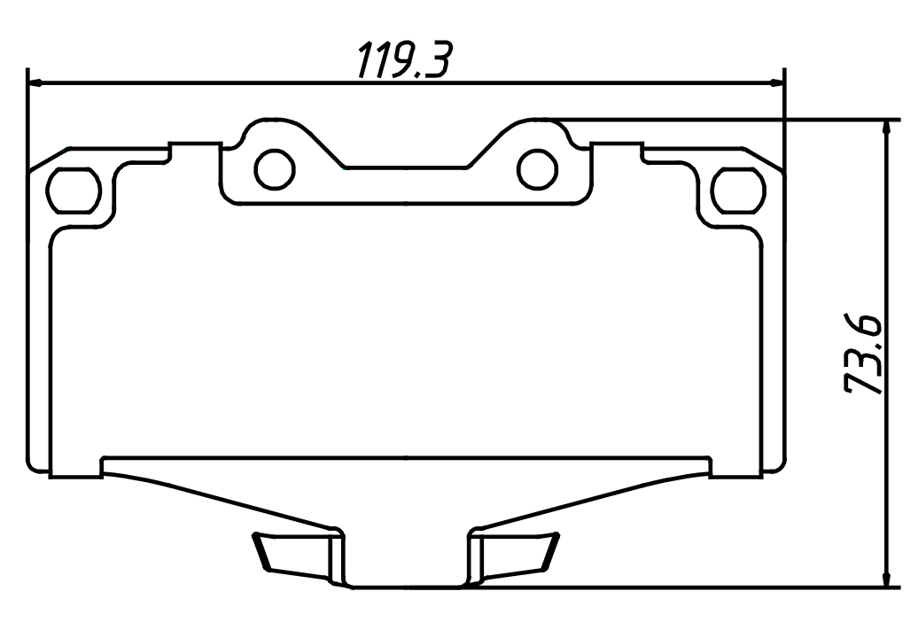 brake pad D436 for BAW YUSHENG 007 2011- FUQI FQ6480 1999- GREAT WALL SAFE