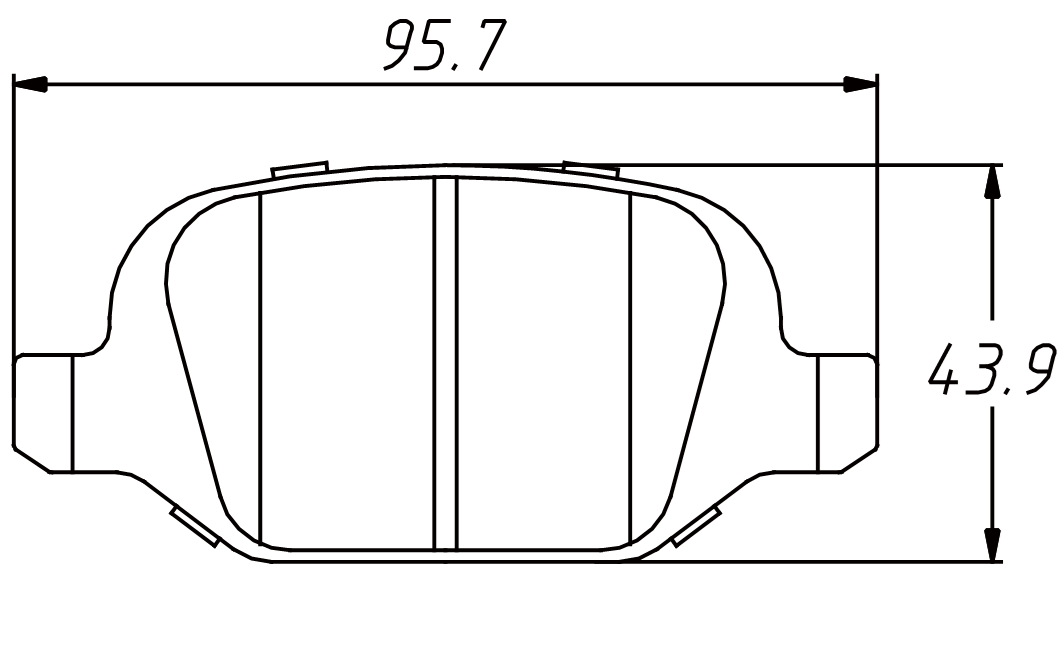 High OE compatibility brake pad D1617 for FLAT 500 2008-2011