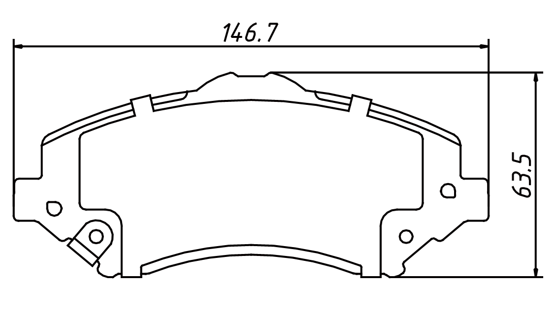 brake pad D1273 for CHRYSLER Town & Country DODGE Grand Caravan Journey