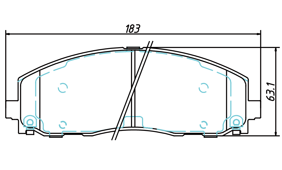 brake pad D1589 for CHRYSLER Town & Country DODGE Grand Caravan 2012-2014