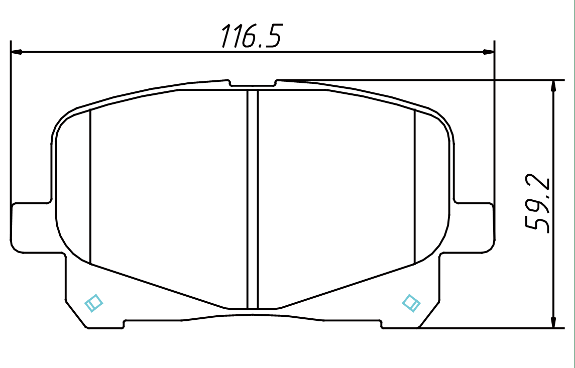 OE standards quality brake pad D1227 for TOYOTA PREVIA 2000-2006