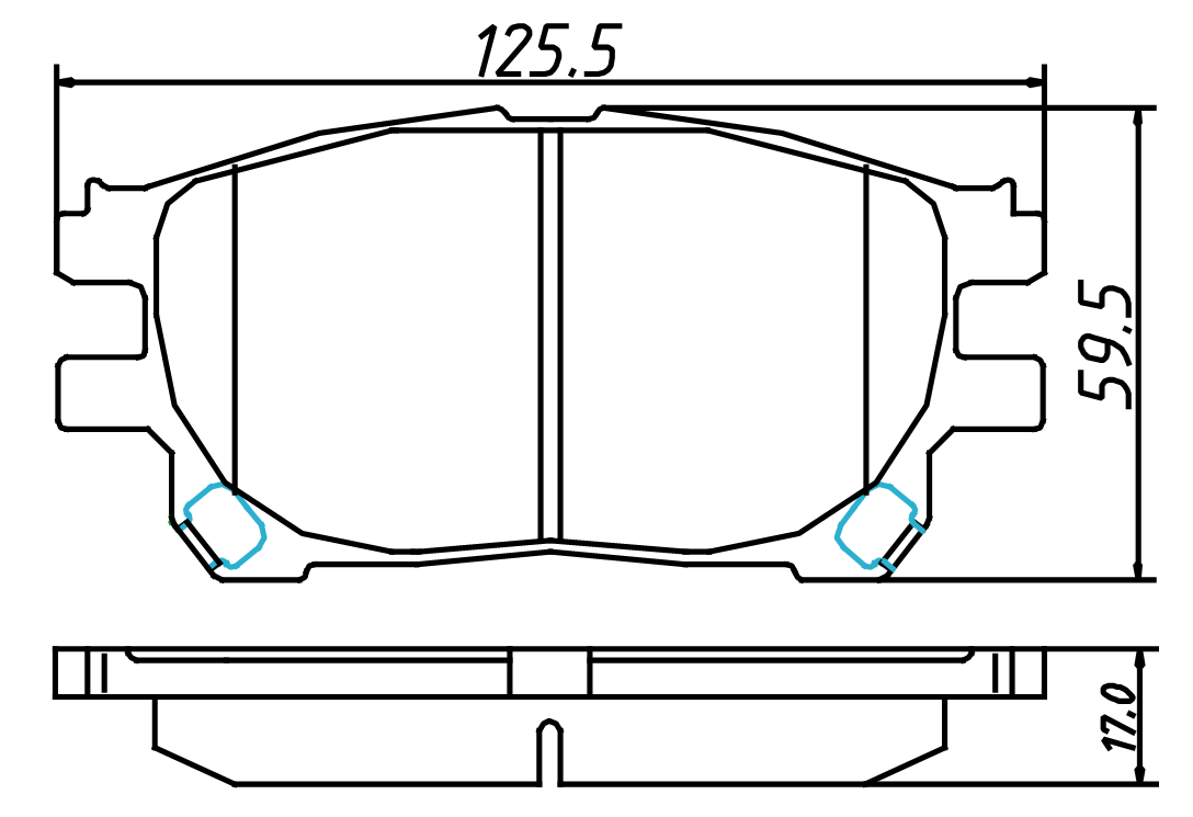 High OE compatibility brake pad GDB3414 for TOYOTA PREVIA 2000-2006