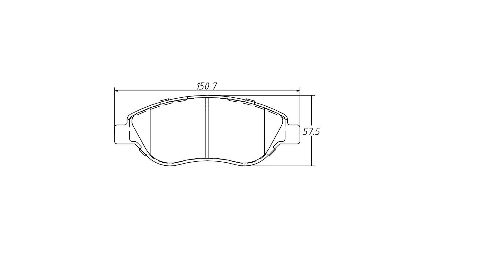 brake pad GDB1855 for ALFA ROMEO MITO 2008- CHRYSLER DELTA 2011- FIAT BRAVO II