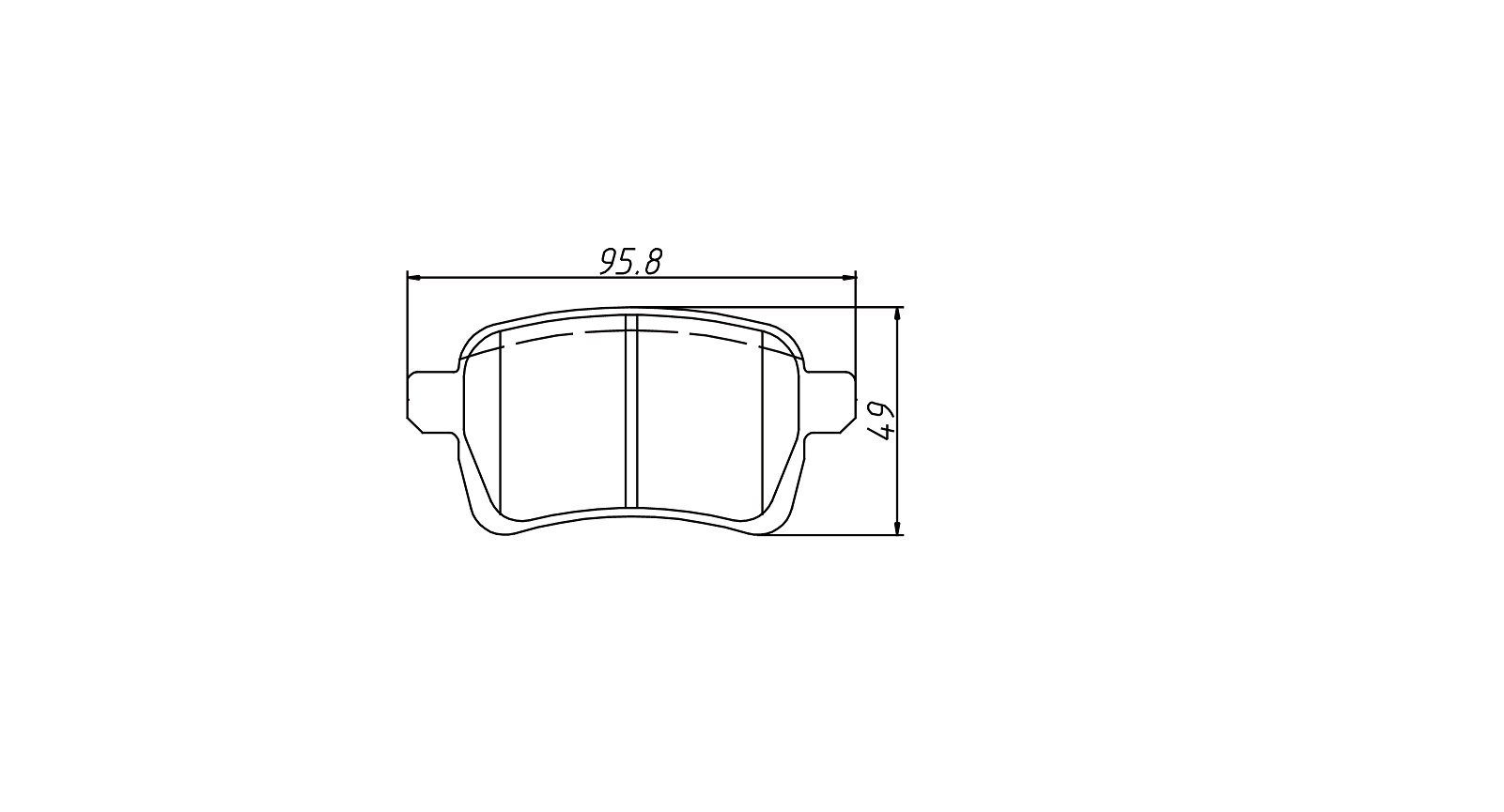 High OE compatibility brake pad D1722 for FLAT 500 2007- 500C 2009- 500L 2012-