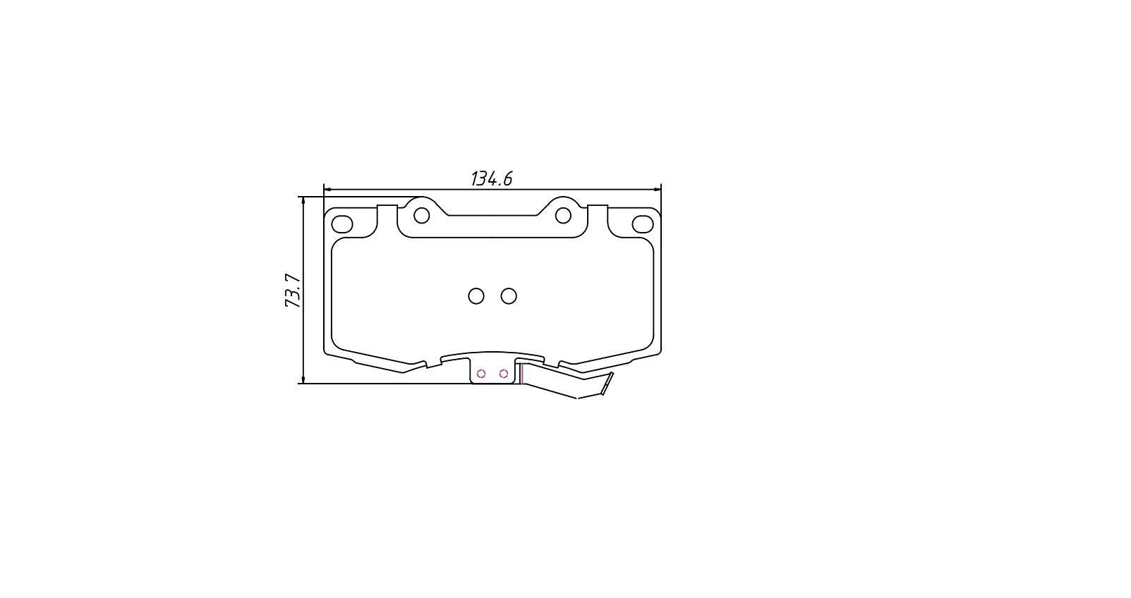 brake pad D1119 for HUMMER H3 2006-2010 H3T 2009-2010