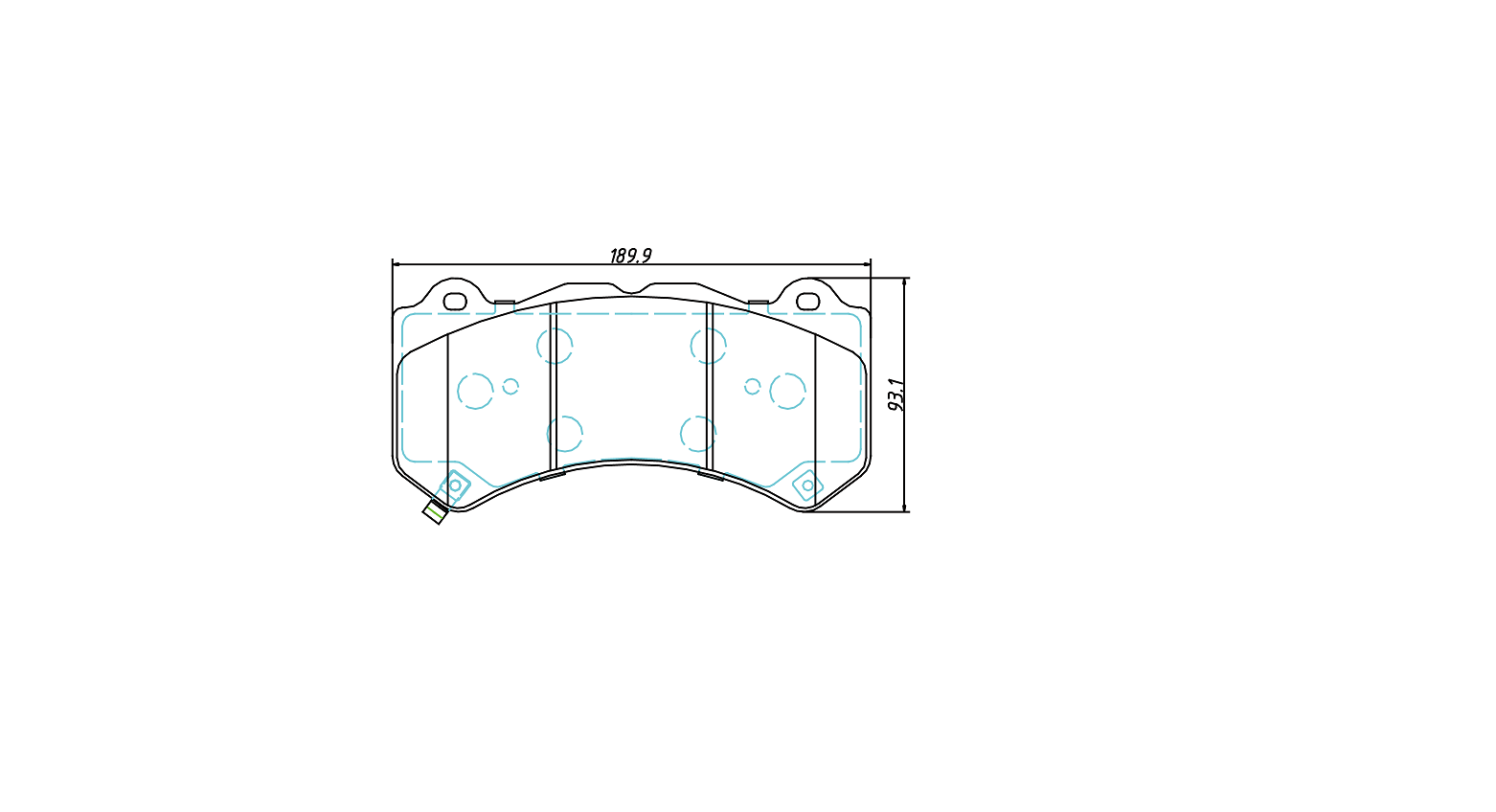 brake pad D1405 for CADILLAC CTS V 2009-2013 CHEVROLET Camaro 2012-2013