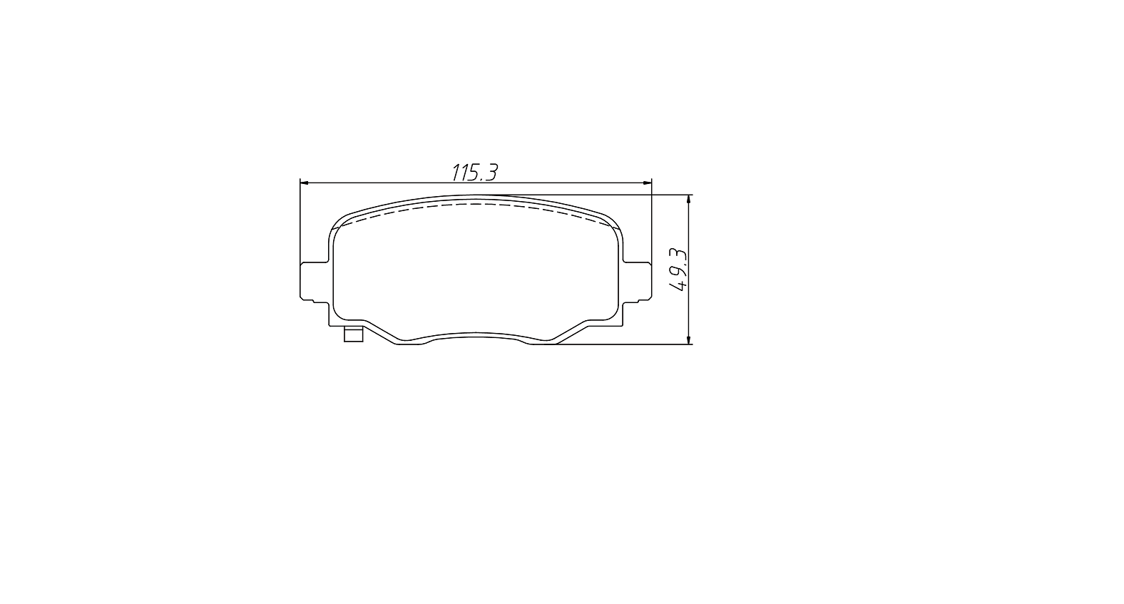High OE compatibility brake pad D1734 for CHRYSLER 200 2015 JEEP Cherokee 2014