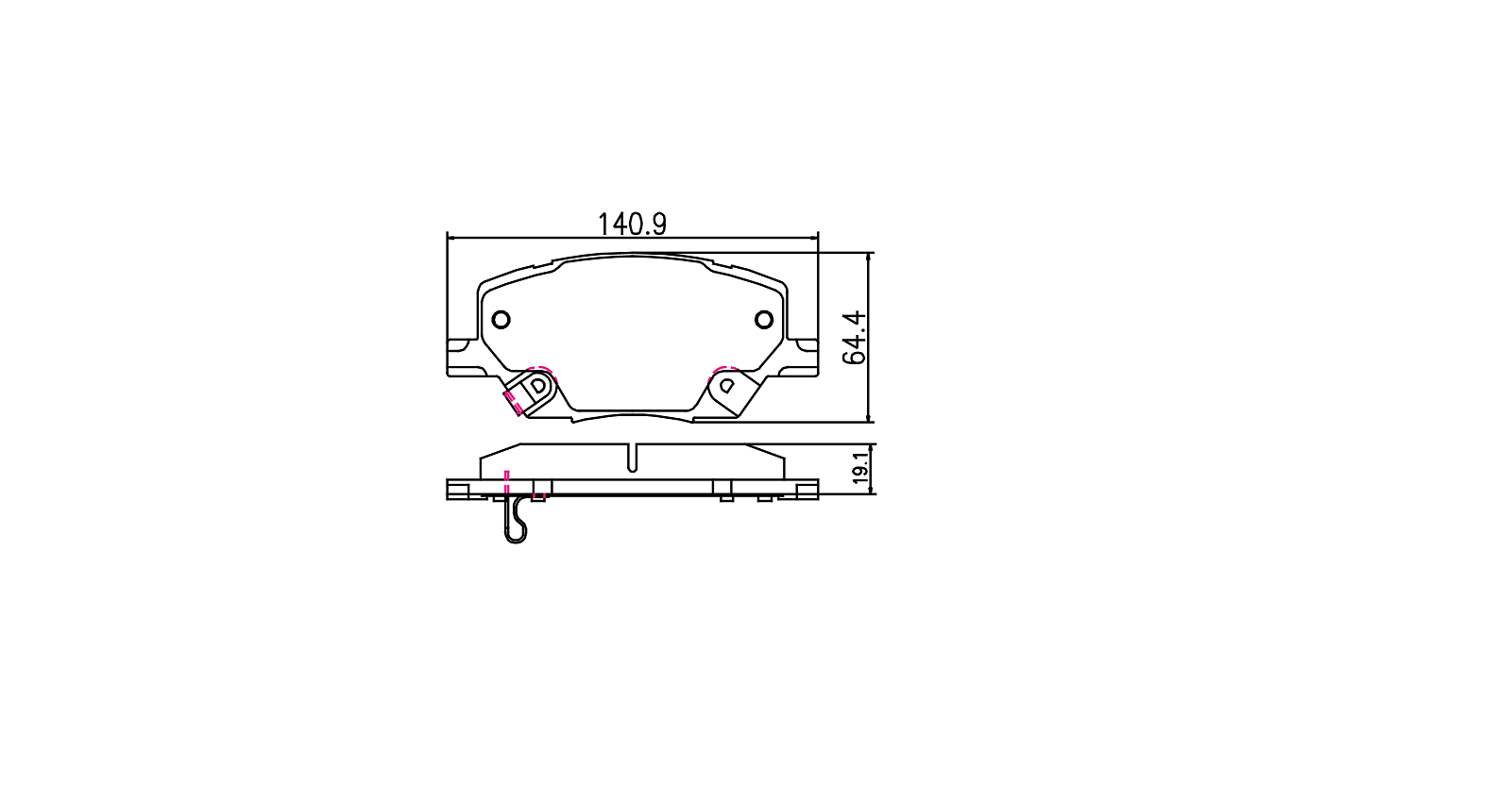 High OE compatibility brake pad D1811 for JEEP Renegade 2015