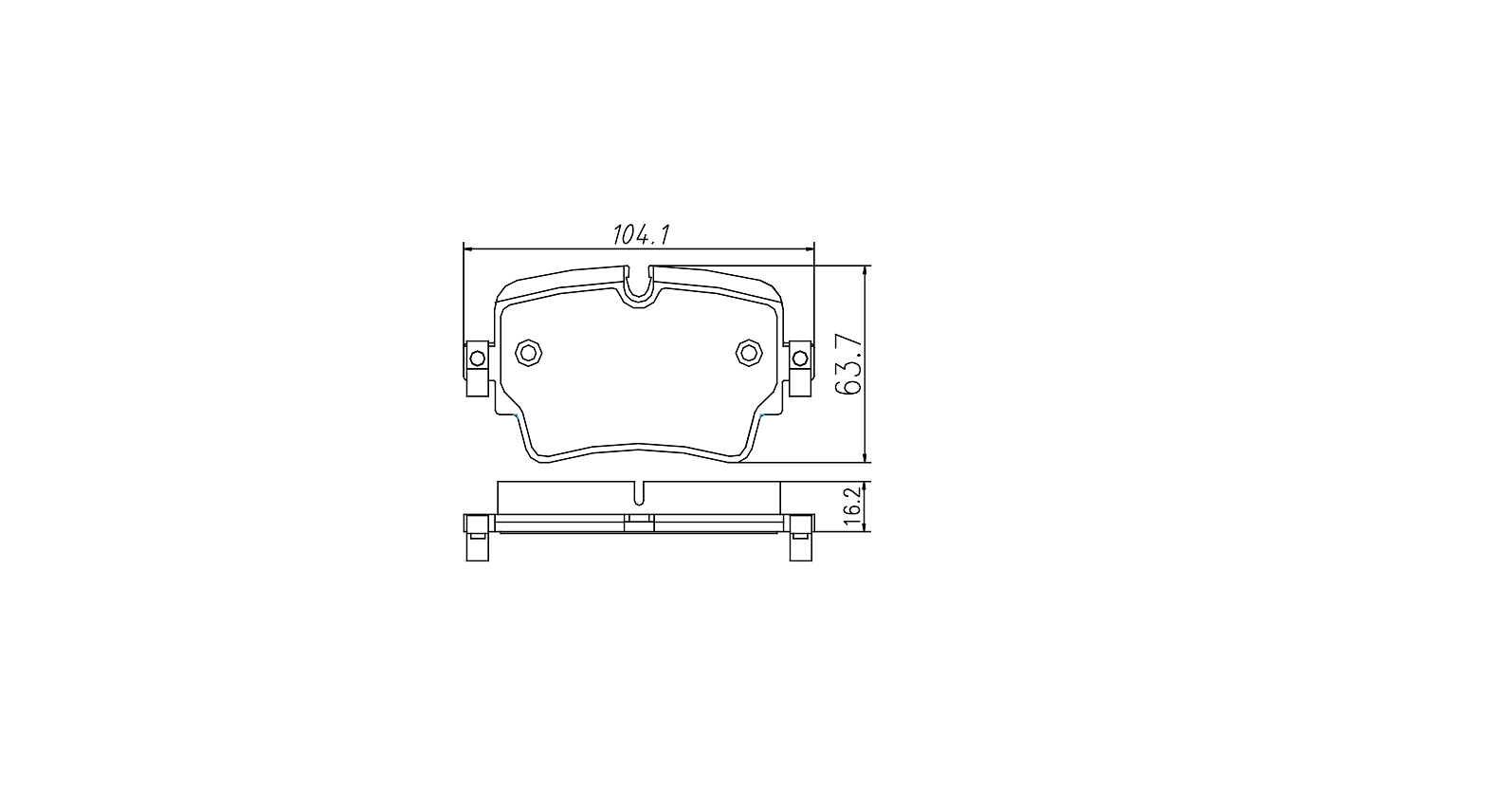 brake pad D1752 for JAGUAR F-Type 3.0L Black Caliper 2014