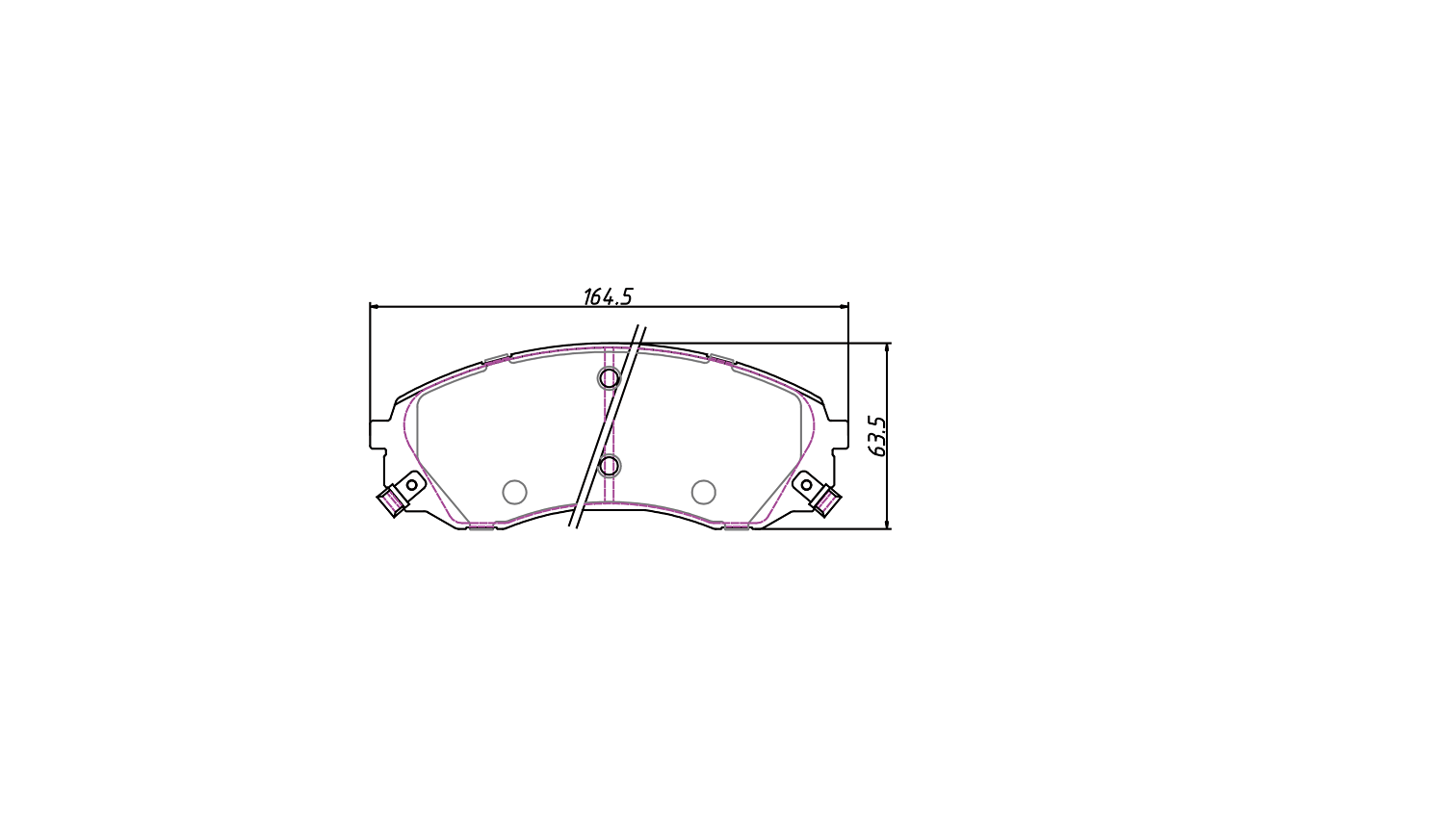 brake pad D1566 for HYUNDAI H SERIES KIA CARNIVAL/GRAND CARNIVAL III 2005-