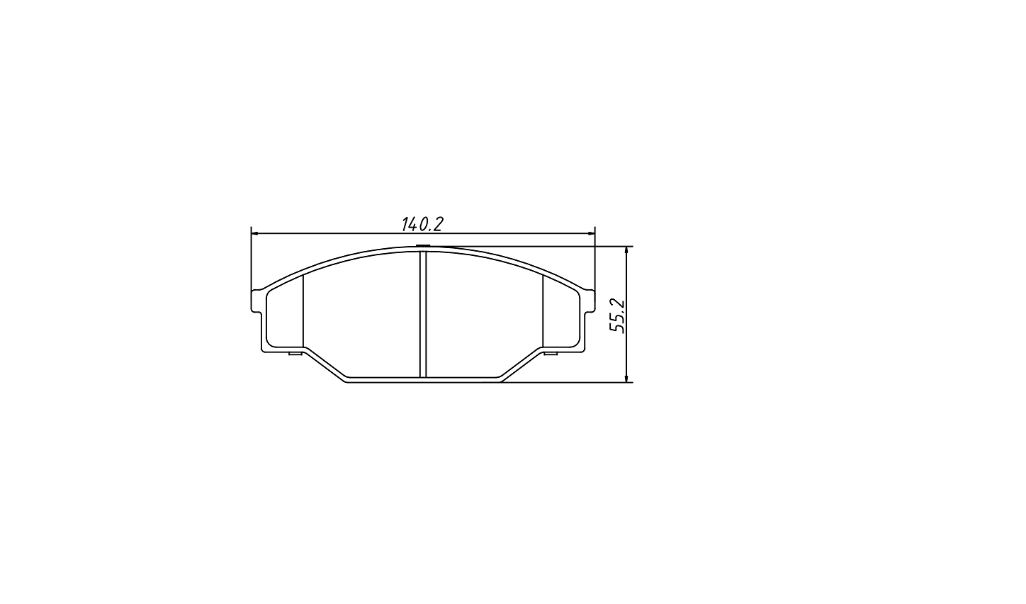 High OE compatibility brake pad D438 for TOYOTA Pickup 2WD 1 Ton 1989-1992