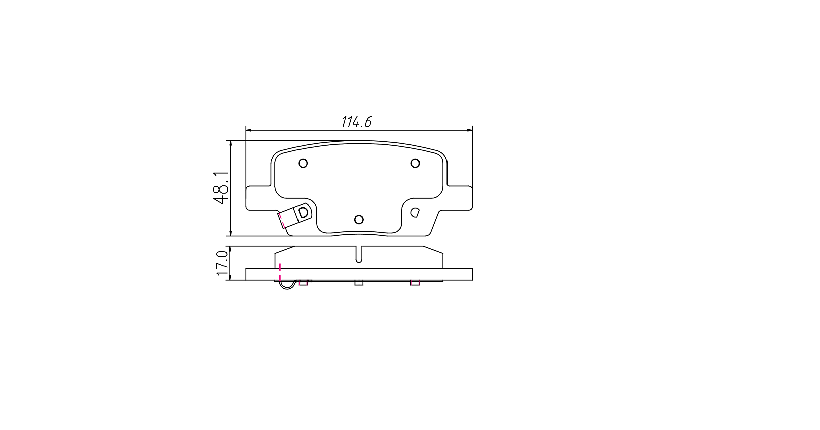 brake pad D1877 for CADILLAC XT5 2017- XTS 2017- GMC TRUCK Acadia 2017-