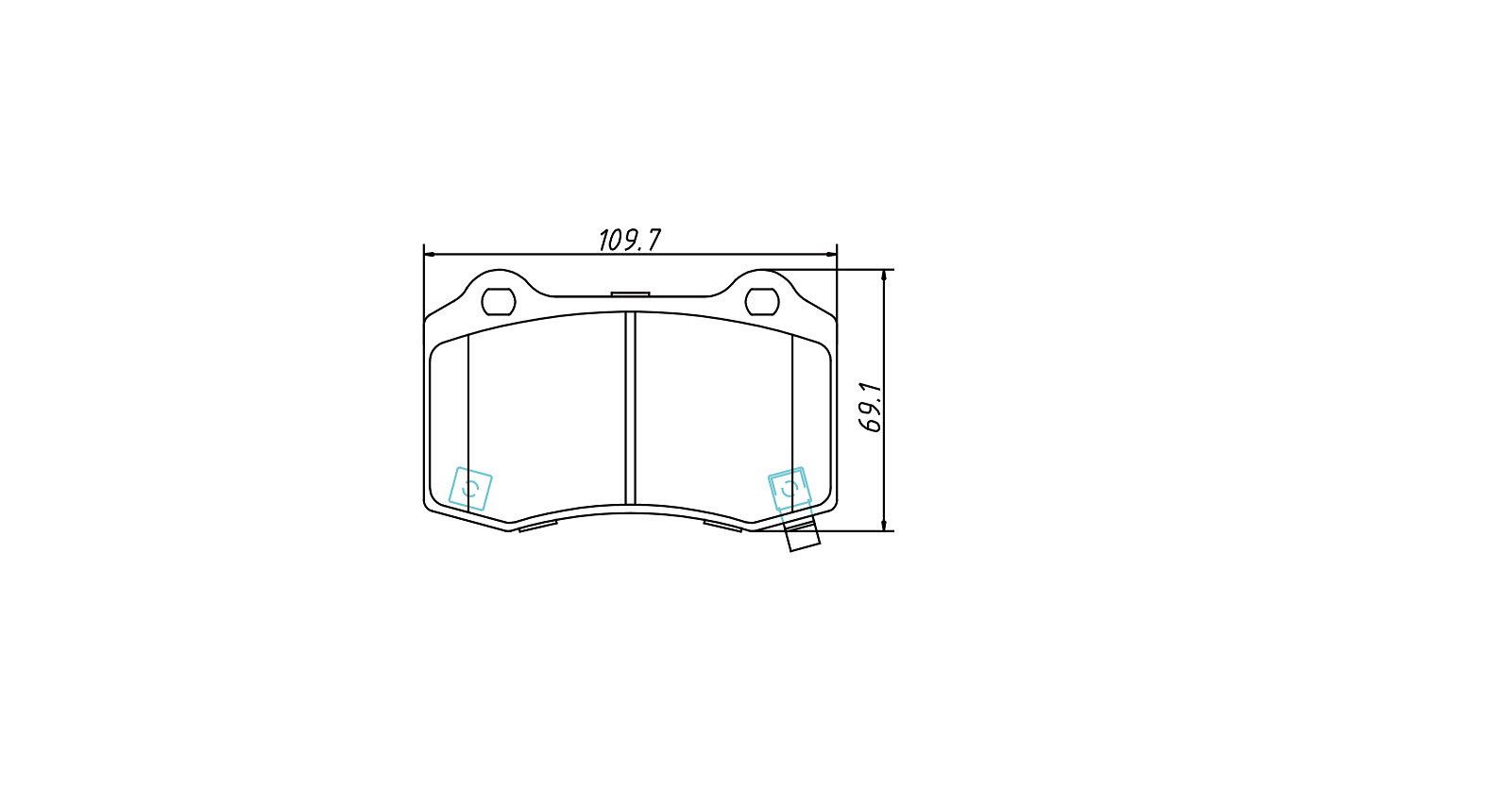 brake pad D1053 for CADILLAC CTS V CHEVROLET Camaro DODGE Challenger Charger