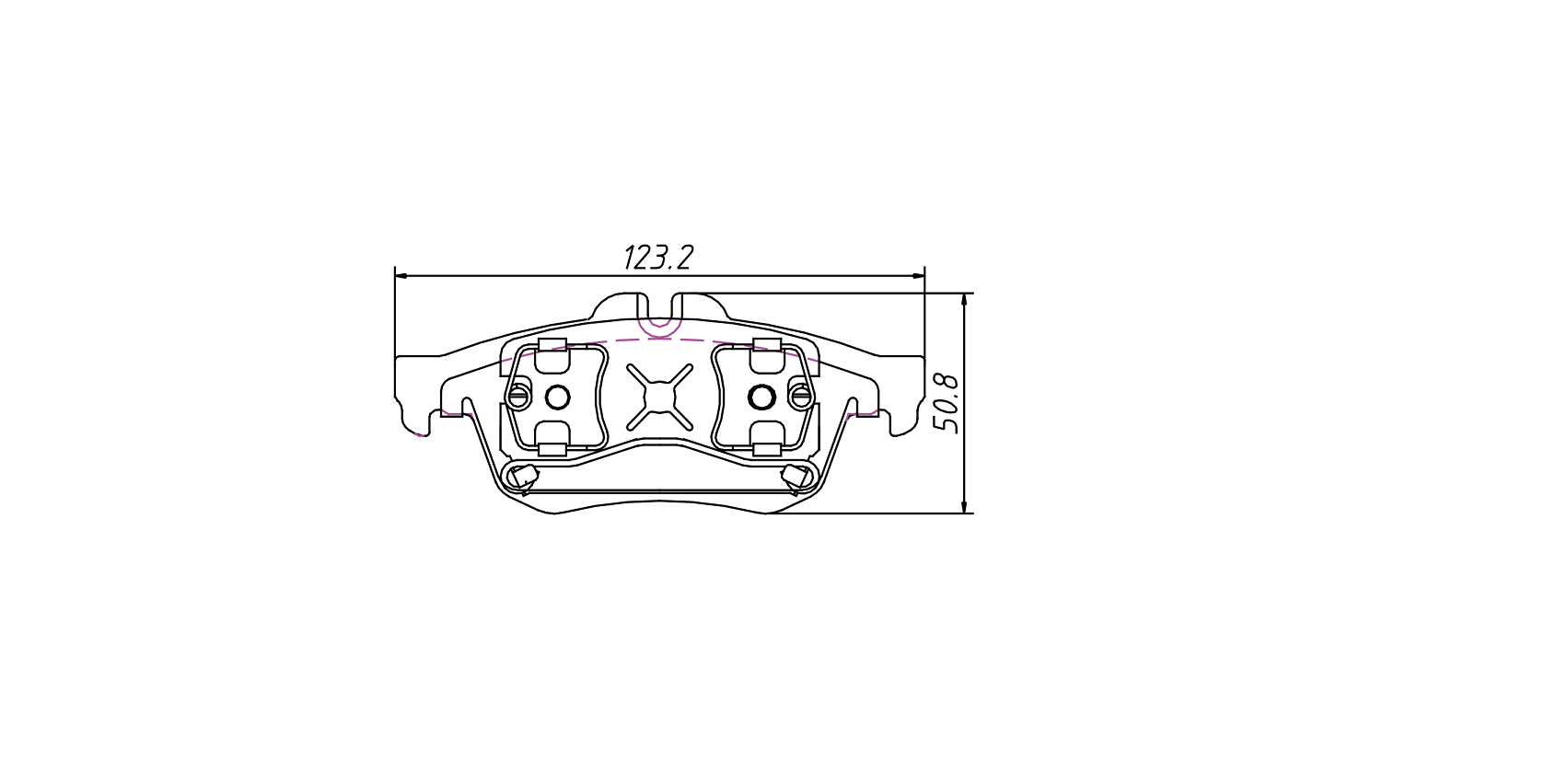 Better noise cancellation brake pad D1757 for RENAULT LATITUDE 2010-