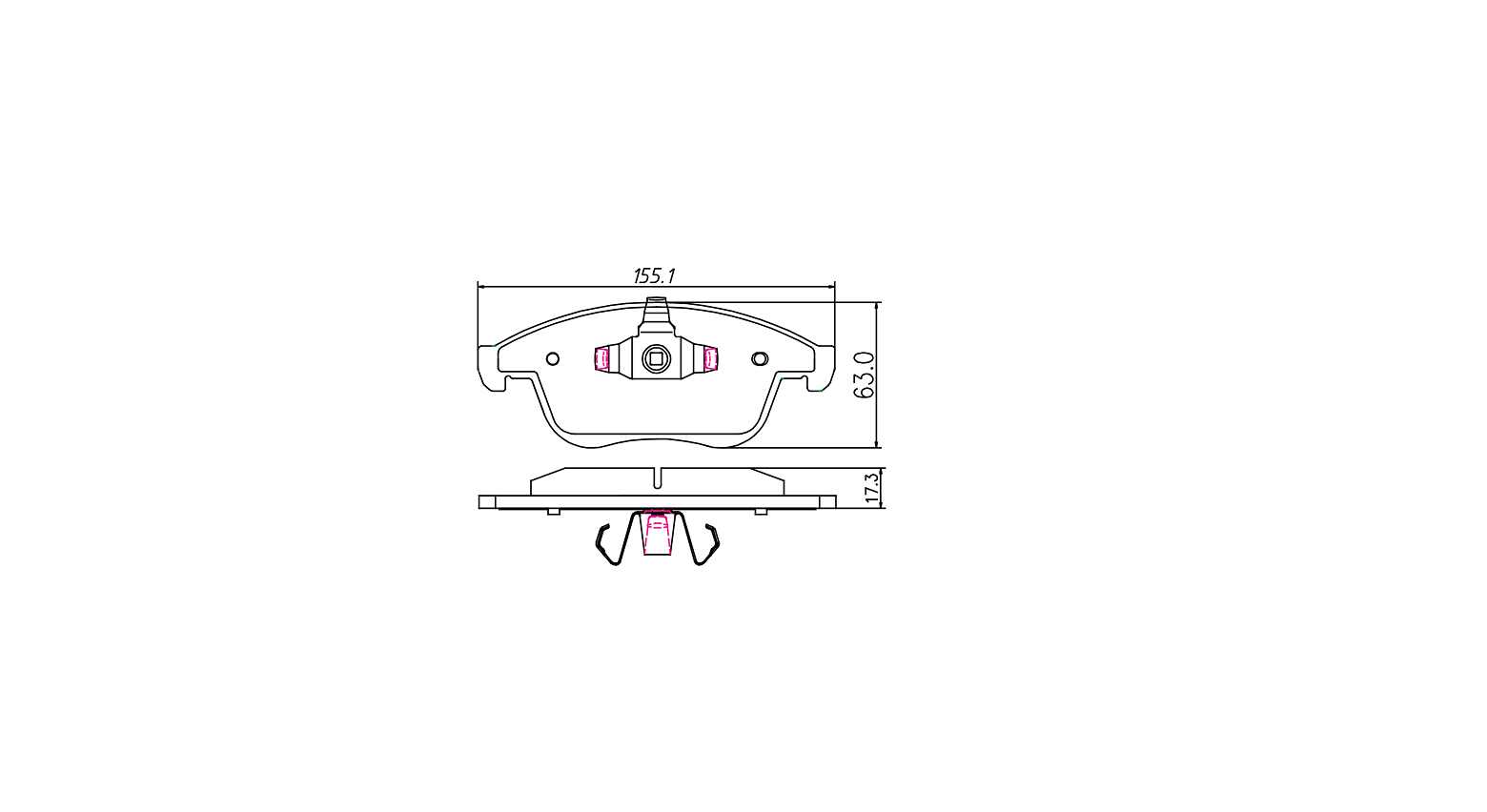 brake pad D1756 for RENAULT LAGUNA III 2007-2015 LAGUNA Coupe 2008-2015