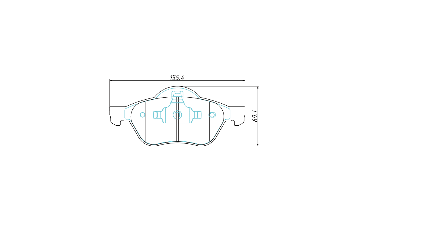 brake pad D1542 for RENAULT SCENIC II 2003- MEGANE SERIES GRAND SCENIC II 2004-