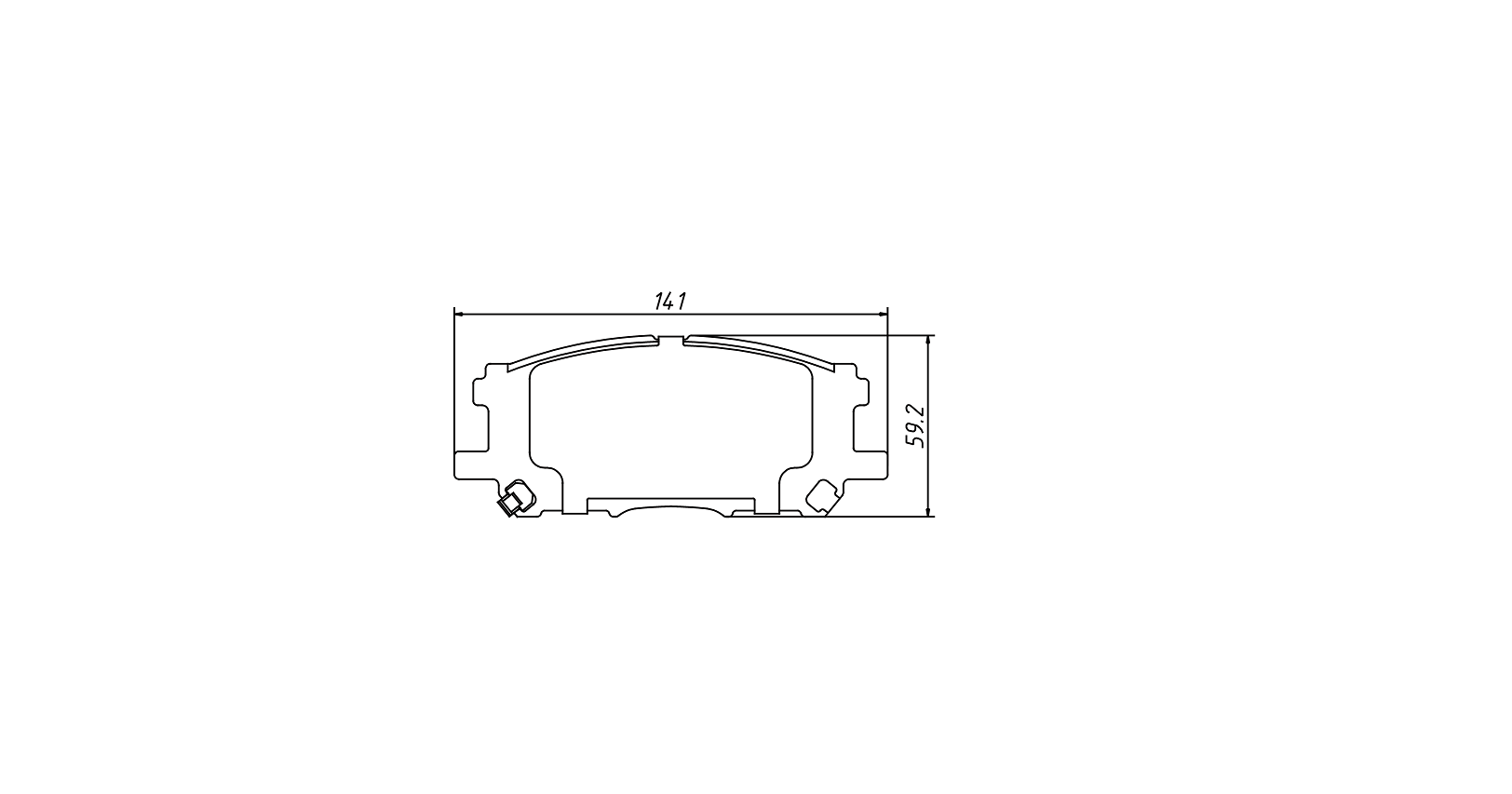 brake pad D1005 for LEXUS RX SERIES TOYOTA Highlander Hybrid 2006-2007