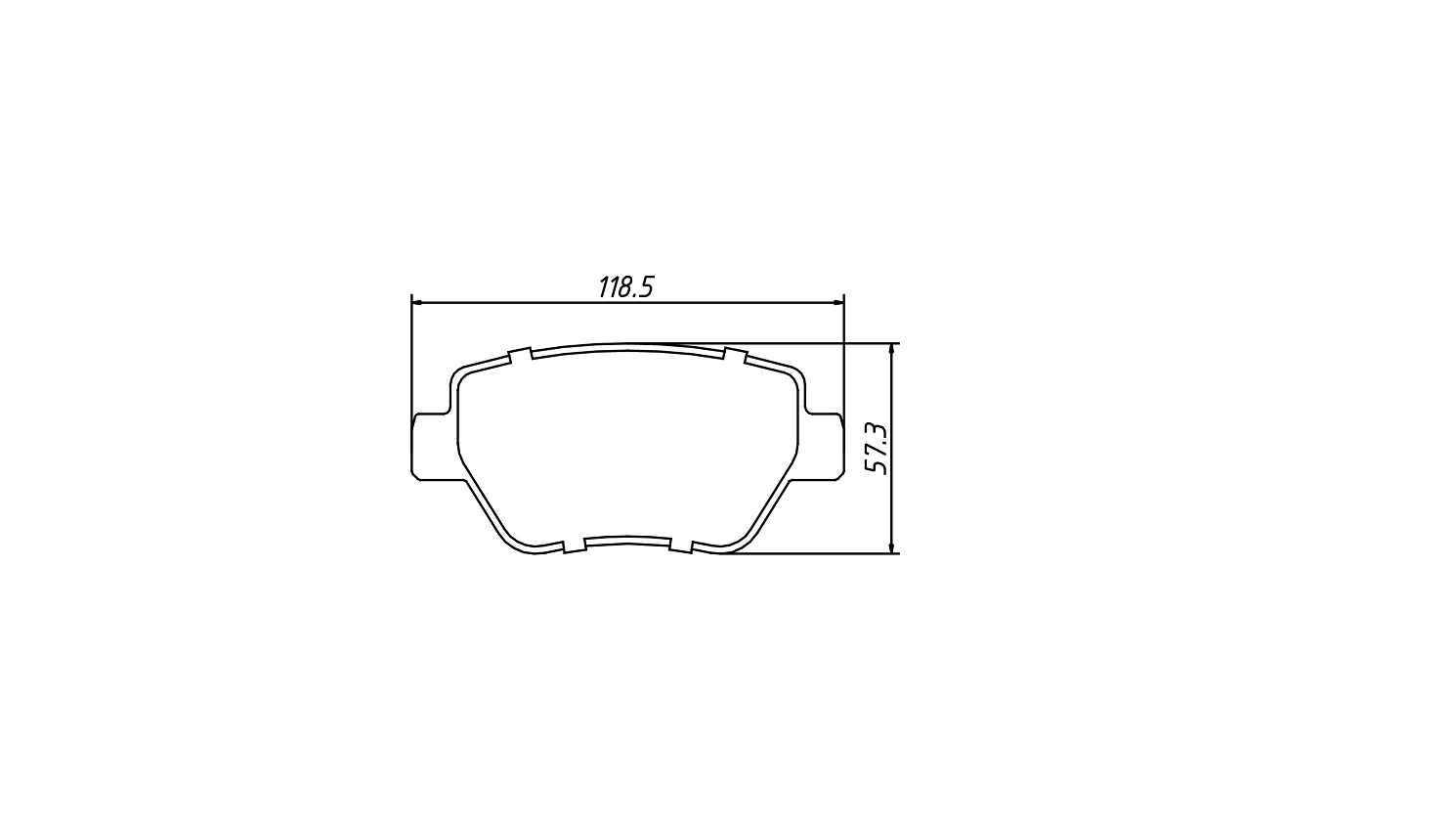 brake pad D1851 for MASERATI Ghibli 4 Piston 2014-2015