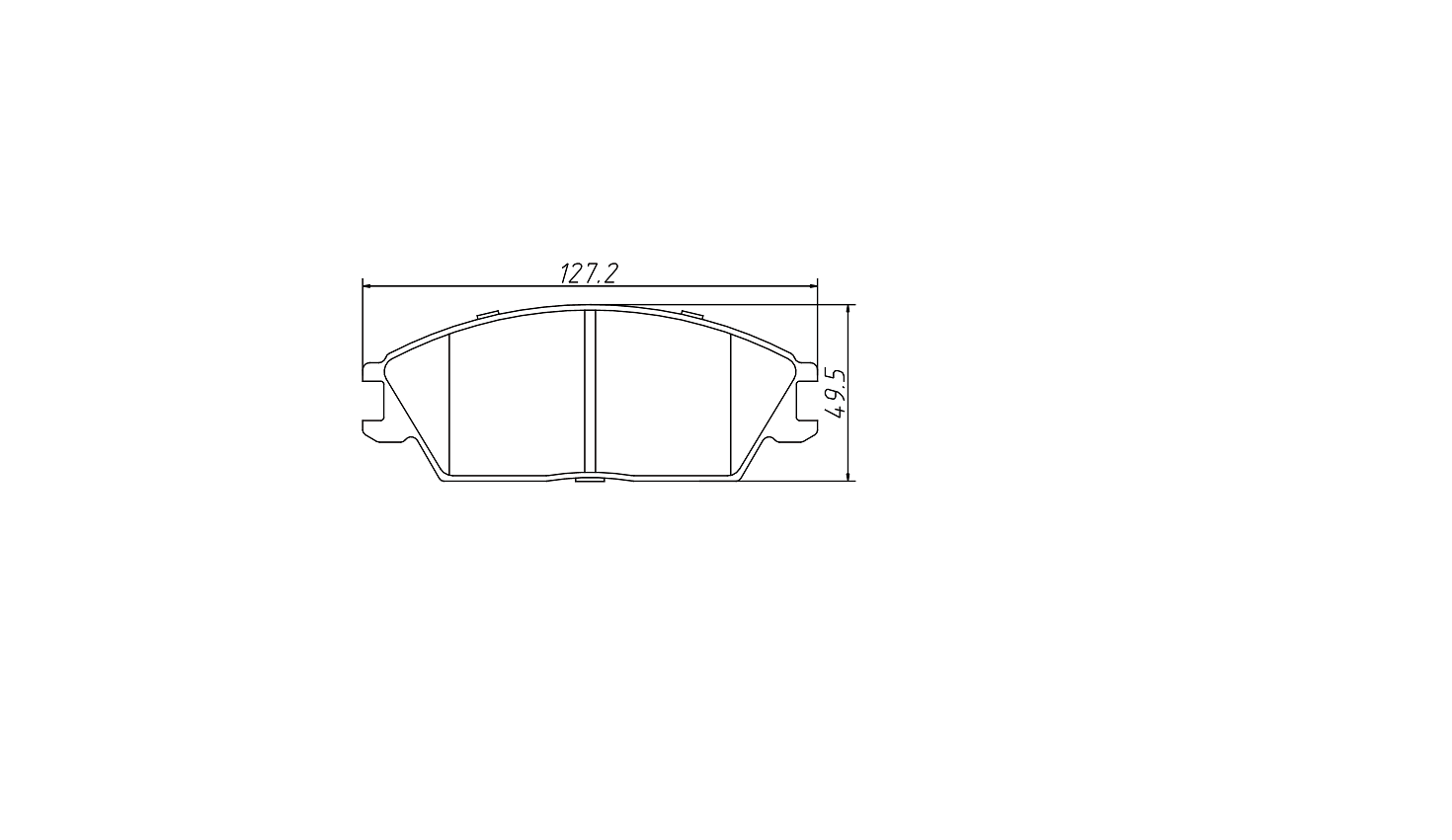 brake pad D497 for HYUNDAI Accent 1995-2005 Scoupe 1993-1995 MITSUBISHI Precis