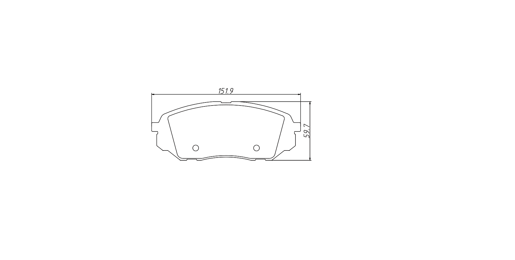 Negligible dust brake pad D1962 for KIA SORENTO III 2015-