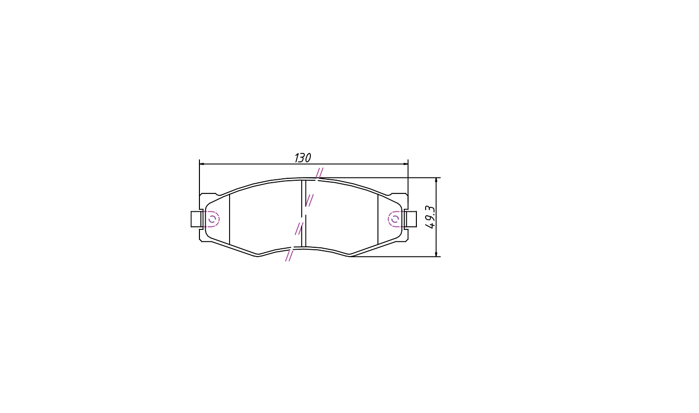 brake pad D266 for INFINITI M30 1990-1992 NISSAN 200SX 300ZX Maxima Pickup 1995