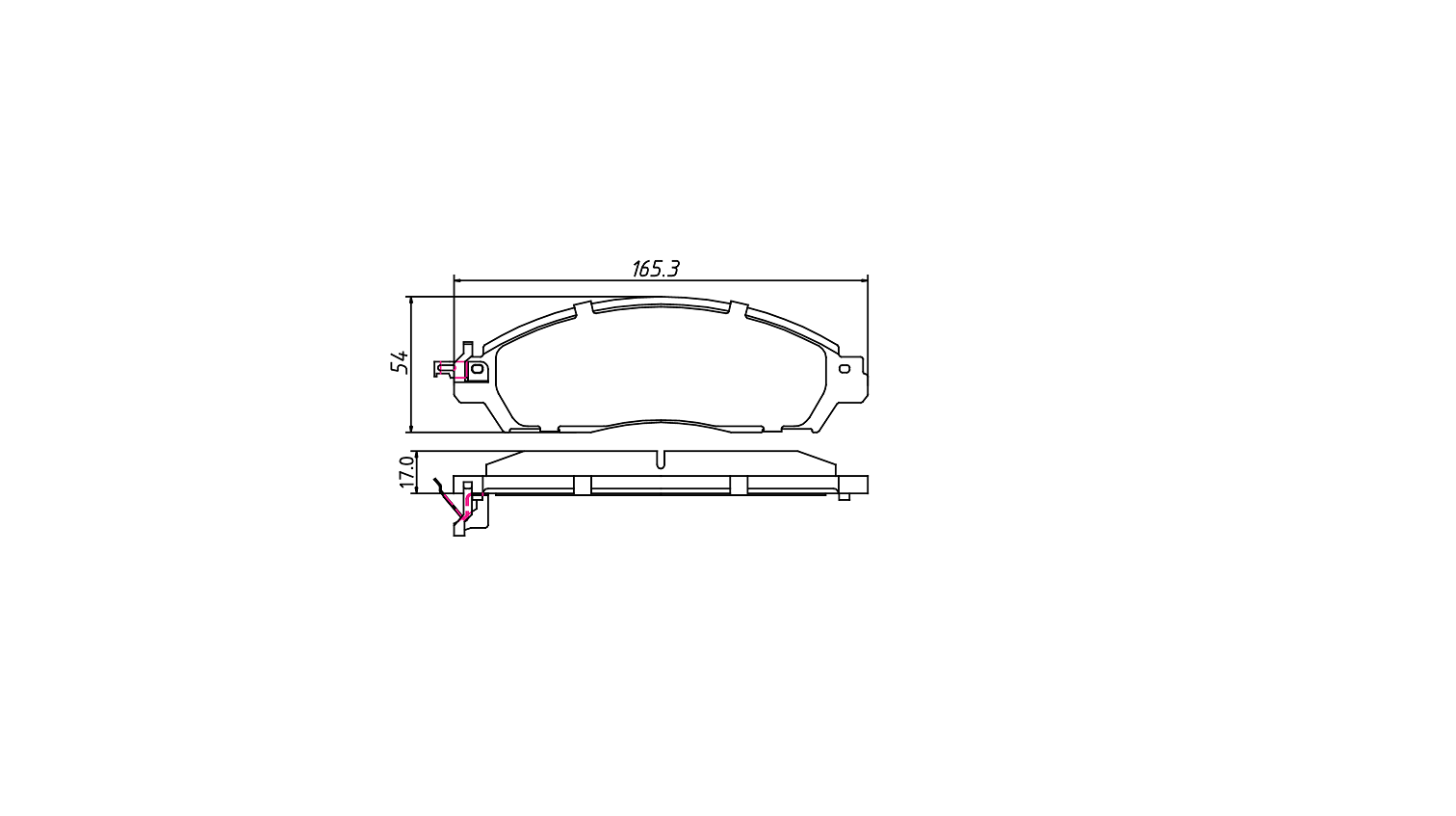 High OE compatibility brake pad D1911 for NISSAN NP300 2015-