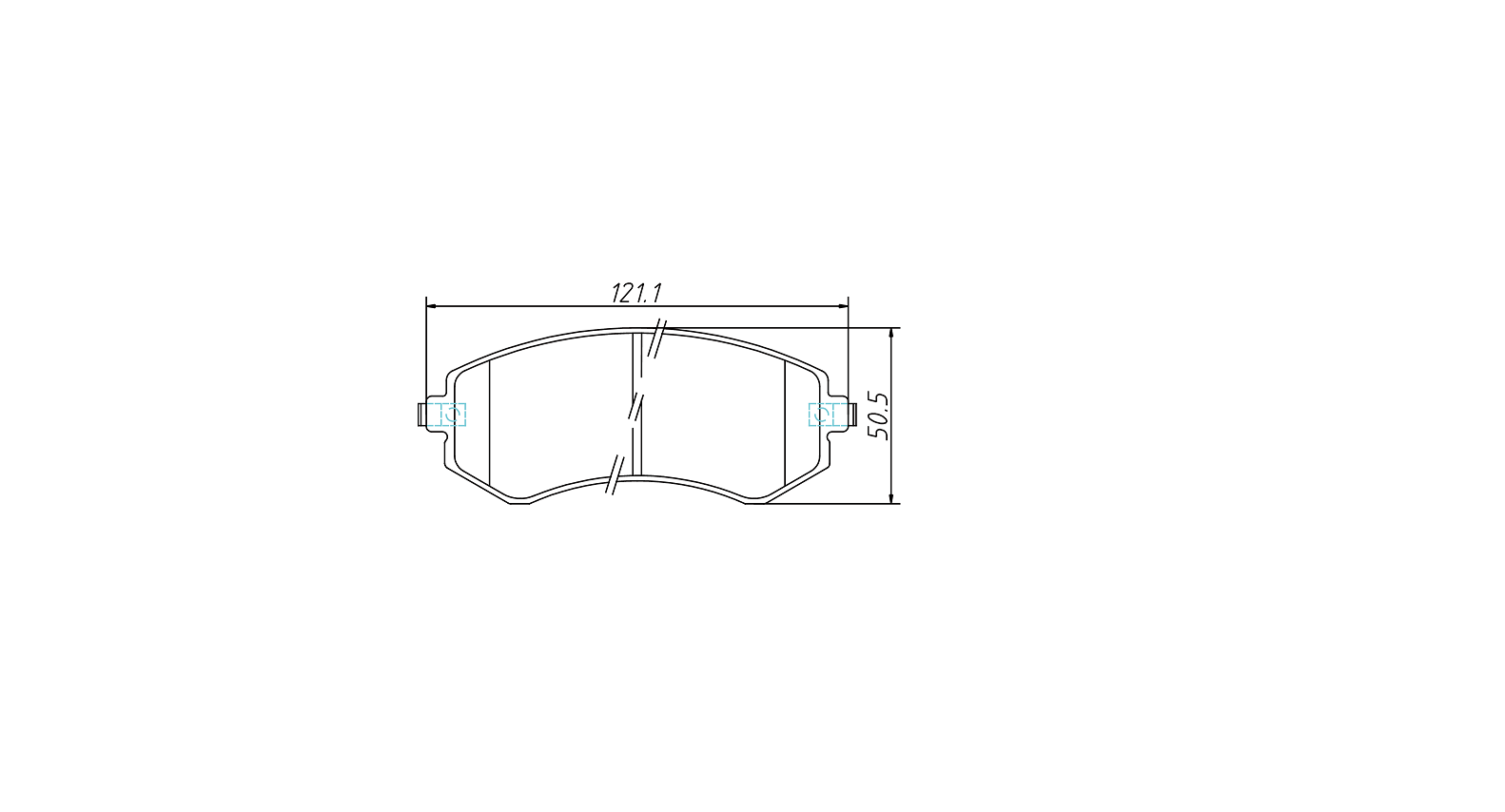 Better noise cancellation brake pad D422 for NISSAN 240SX 1989-1996
